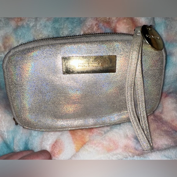 Steve Madden Holographic Zippy Wallet/Clutch Wristlet Strap - Picture 10 of 16